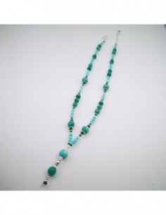 Collar de Amazonitas Variadas, Esmeralda y Cristal Swarosky 2