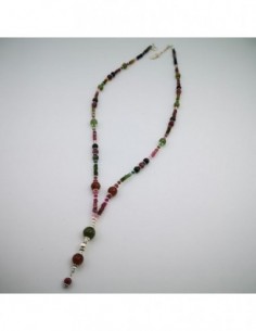 Collar de Turmalina Multicolor, Rubí y Cristal Swarosky 2