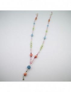 Collar de Aguamarina, Rodocrosita, Cuarzo Rosa de... 2