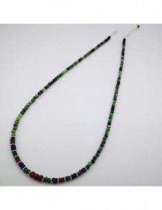 Collar de Zoisita Rubí, Esmeralda, Zafiro y Rubí 2
