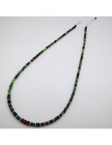 Collar de Zoisita Rubí, Esmeralda,...