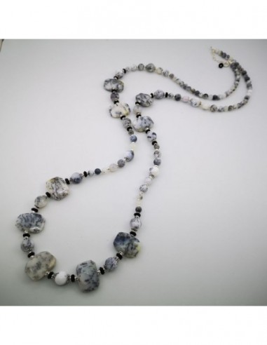 Dendritic Agate and Onyx Necklace