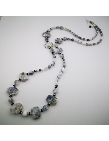 Collar de Ágata Dendrítica y Ónix