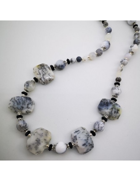 Collar de Ágata Dendrítica y Ónix