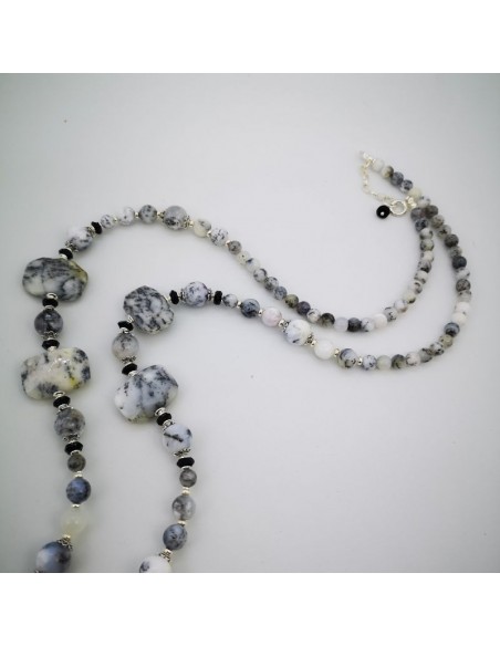 Collar de Ágata Dendrítica y Ónix
