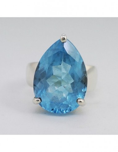 Anillo de Topacio Azul