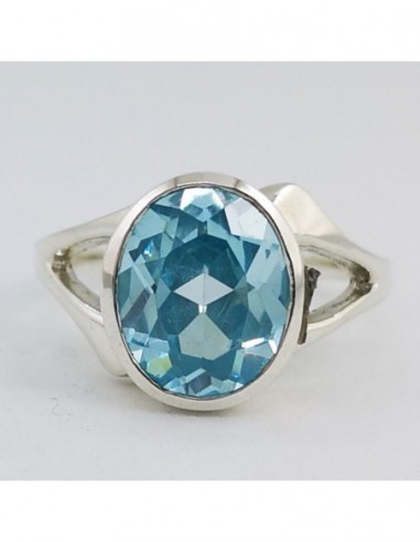 Anillo de Topacio Azul