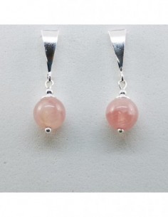 Pendientes de Cuarzo Rosa