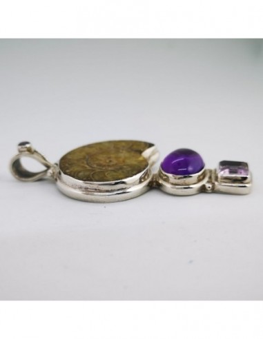 Colgante de Amonite, Amatista