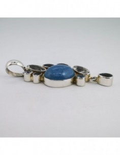 Colgante de Aguamarina, Topacio Azul y Cristal de Roca 2