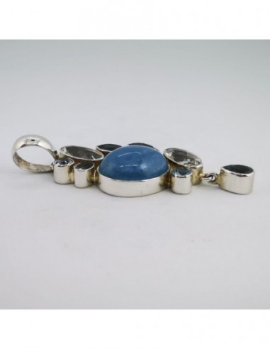 Colgante de Aguamarina, Topacio Azul...