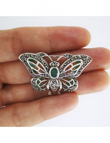 Colgante y Broche de Esmeralda y...