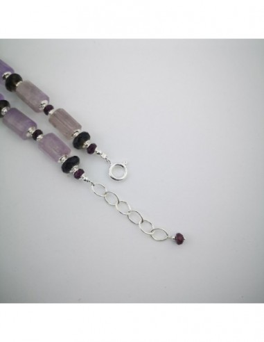 Collar de Amatista, Granate y Cuarzo...