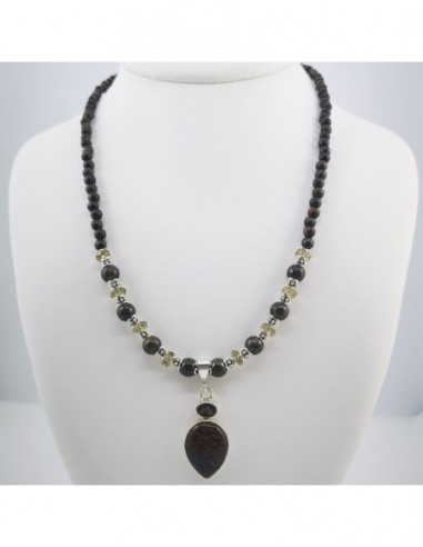 Bronzite and Smoky Quartz Necklace