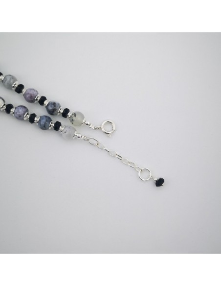 Dendritic Agate and Onyx Necklace