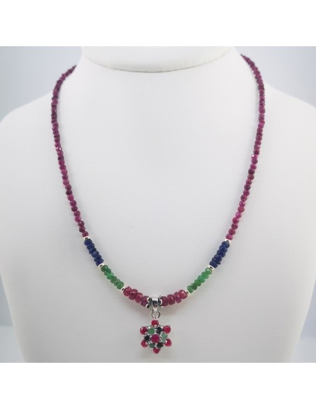 Collar de Rubí, Esmeralda y Zafiro