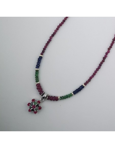 Collar de Rubí, Esmeralda y Zafiro