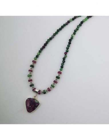 Collar con Colgante de Rubí y Zoisita...