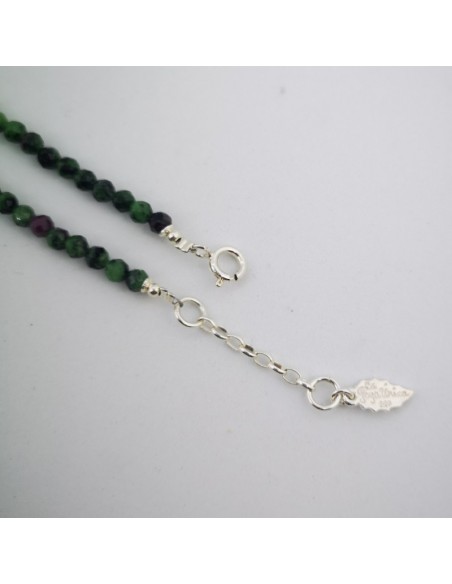 Collar con Colgante de Rubí y Zoisita Rubí
