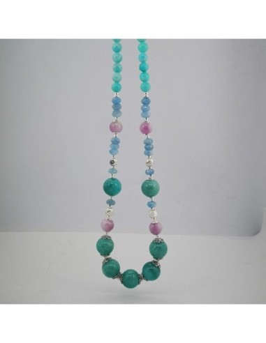 Collar de Amazonita, Aguamarina y...