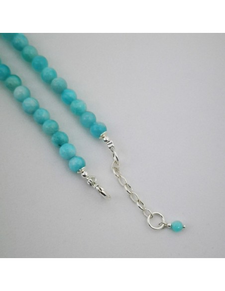Collar de Amazonita, Aguamarina y Kuncita