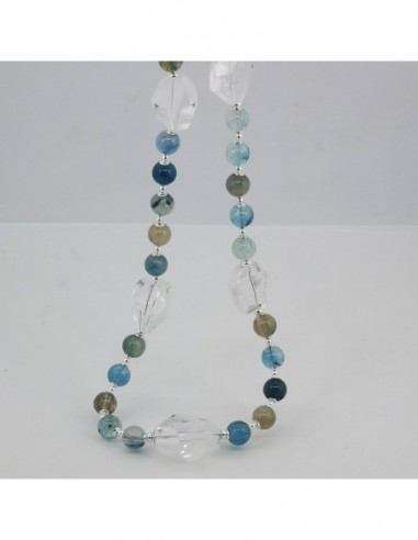 Collar de Cuarzo Rutilado Azul,...