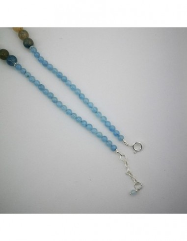 Collar de Cuarzo Rutilado Azul,...