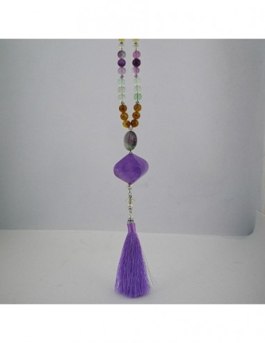 Collar de Fluorita y Amatista
