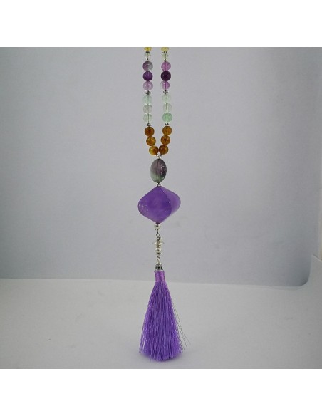 Collar de Fluorita y Amatista