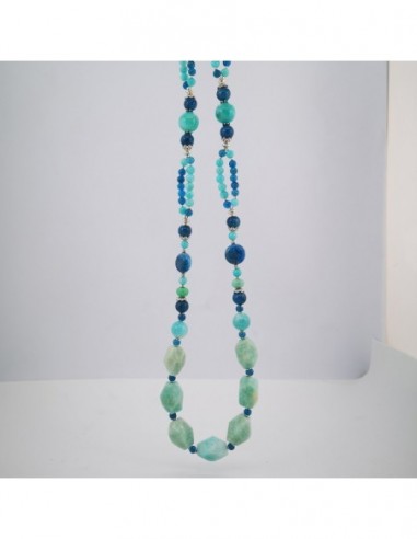 Collar de Amazonita y Apatito Azul