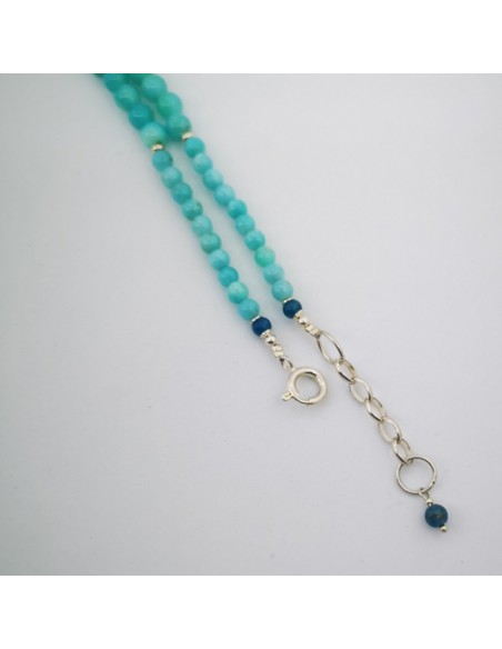 Collar de Amazonita y Apatito Azul