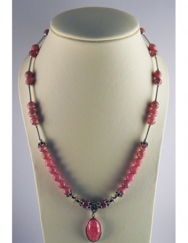 Rhodochrosite Pendant Necklace