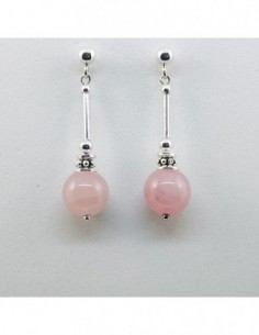 Pendientes de Cuarzo Rosa