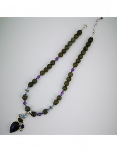 Collar con Colgante de Labradorita,...