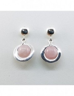 Pendientes de Cuarzo Rosa