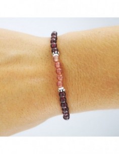 Pulsera de Granate y Cuarzo Fresa 2