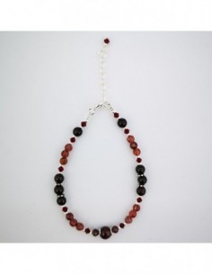 Pulsera de Granate y Cuarzo Fresa