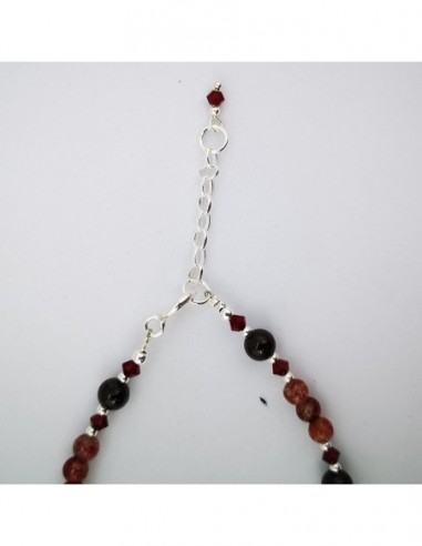 Pulsera de Granate y Cuarzo Fresa