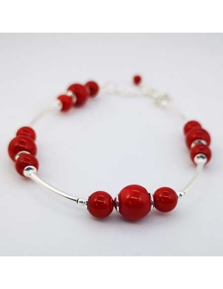 Pulsera de Coral Bambú
