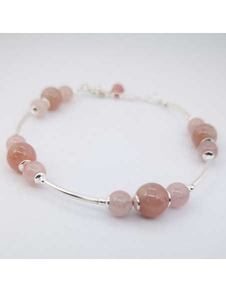 Pulsera de Cuarzo Rosa