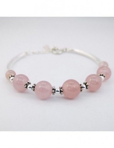 Pulsera de Cuarzo Rosa