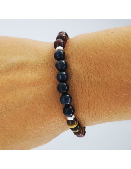 Pulsera de Ojo de Buey, Ojo de Tigre, Ojo de Halcón