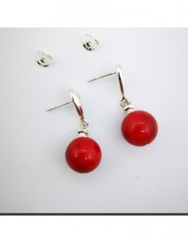 Pendientes de Coral Bambú