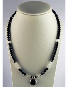 Collar de Ónix y Cristal de Roca