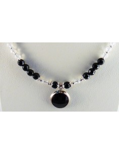 Collar de Ónix y Cristal de Roca 2