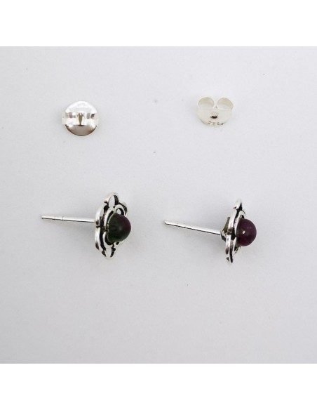 Pendientes de Zoisita Rubí