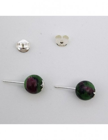 Pendientes de Zoisita Rubí