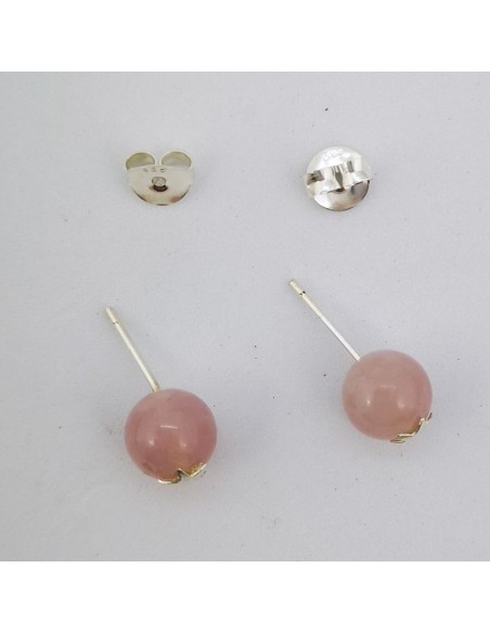 Pendientes de Cuarzo Rosa