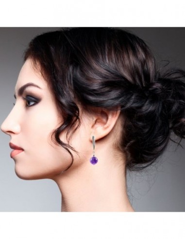 Pendientes de Cuarzo Amatista