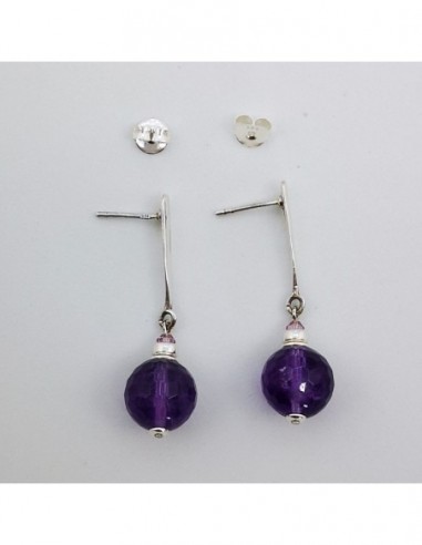 Pendientes de Cuarzo Amatista